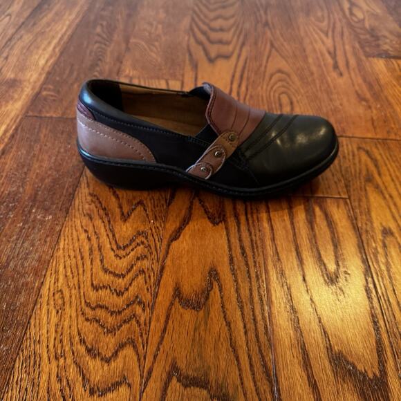 Aravon Danielle-AR Platform Womens 7 Leather Shoe Comfort Cushion Black CH6811 - Picture 11 of 14